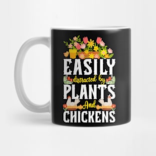 Easily Distracted By Plants & Chickens Mug